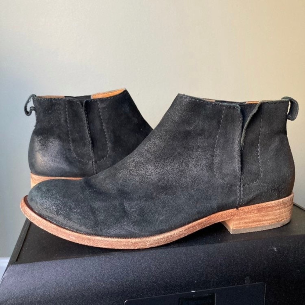 Kork-Ease Black Suede Ankle Boots